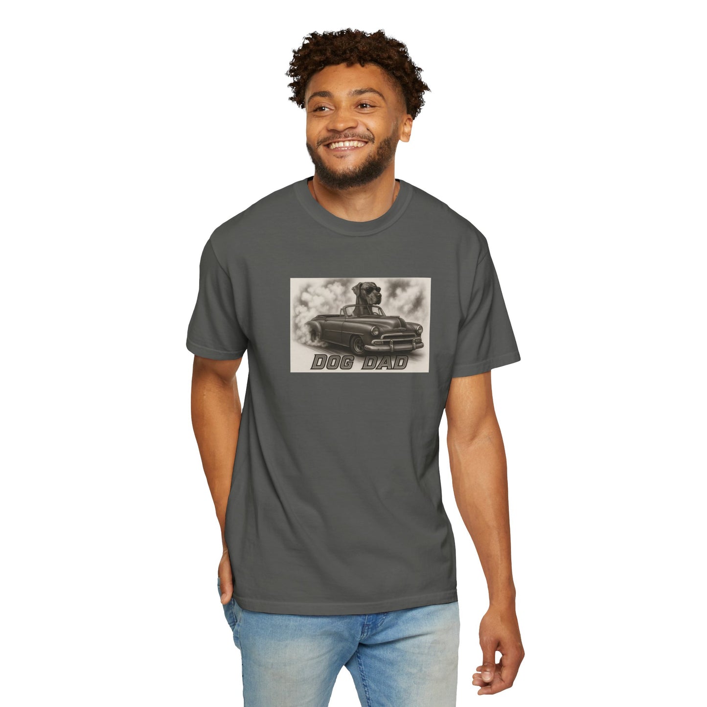 Dog Dad - Great Dane - Cool Dogs in Cool Cars T-Shirt Collection