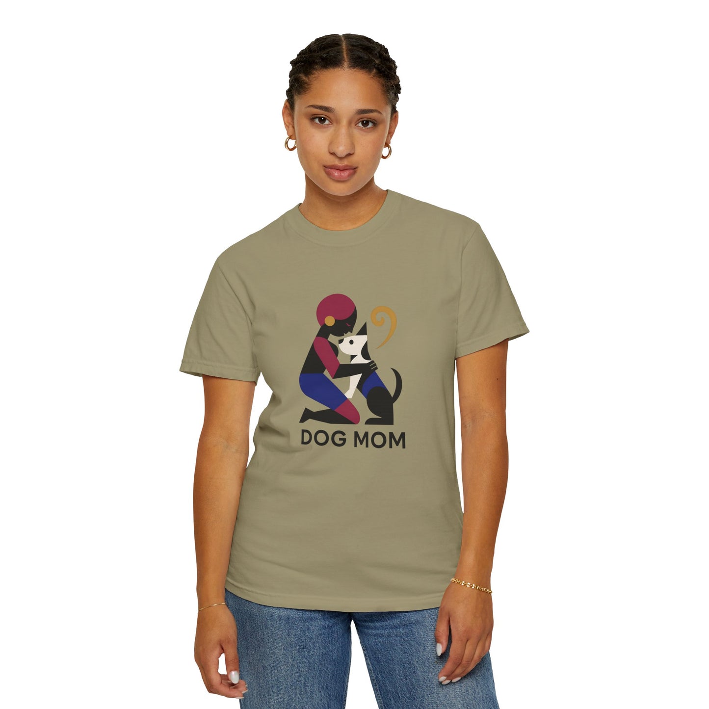 Dog Mom Unisex Garment-Dyed T-Shirt – Perfect Gift for Pet Lovers