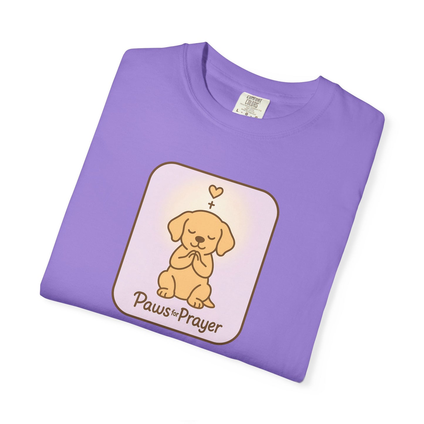 Prayerful Paws Unisex T-Shirt, Dog Lover Gift, Cute Pet Tee, Animal Prayer Shirt, Casual Animal Tees, Gift for Dog Owners