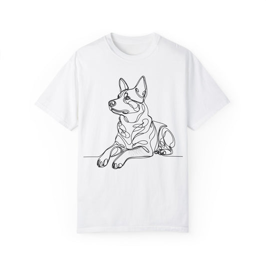 🖤 True Grit – Blue Heeler Line Art Tee - Perfect Gift for Dog Lovers