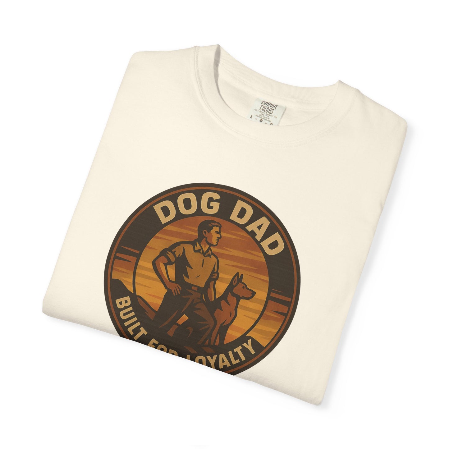 Dog Dad Garment-Dyed T-Shirt, Perfect for Pet Lovers, Gifts for Father's Day, Casual Wear, Outdoor Activities