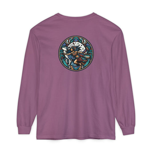 Mystical Indian Princess and a Wolf Long sleeve Tee