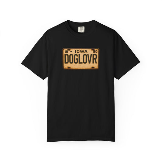 Vintage Iowa DOGLOVR State License Plate T-Shirt