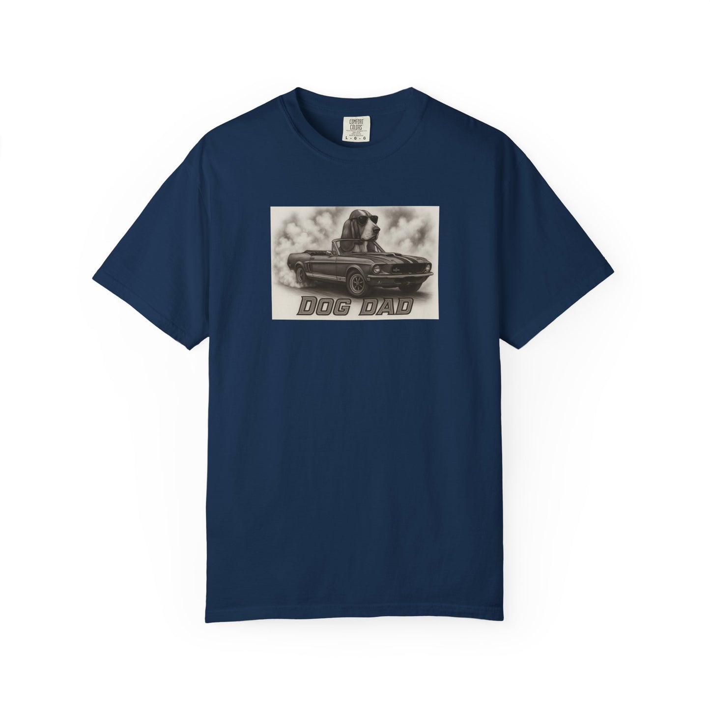 Dog Dad - Basset Hound - Cool Dogs in Cool Cars T-Shirt Collection