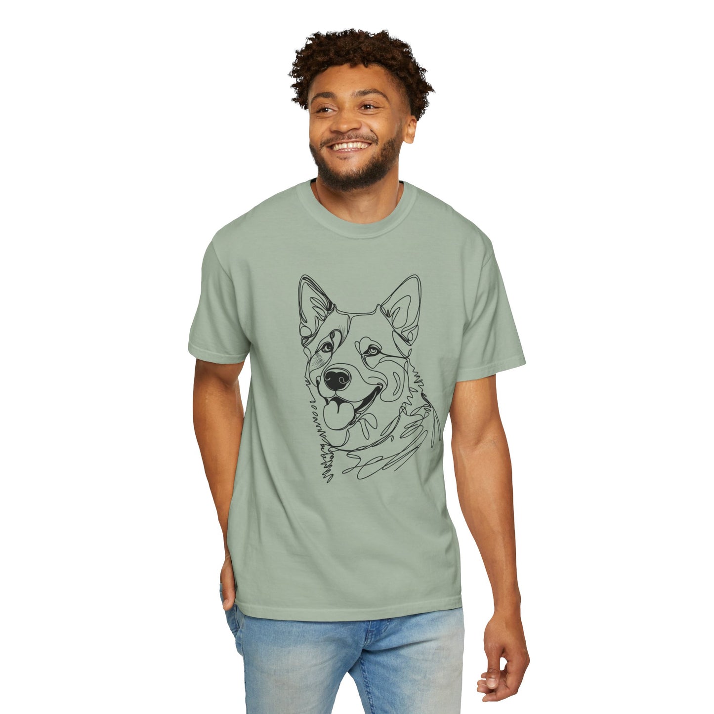 Blue Heeler Line Art Tee
