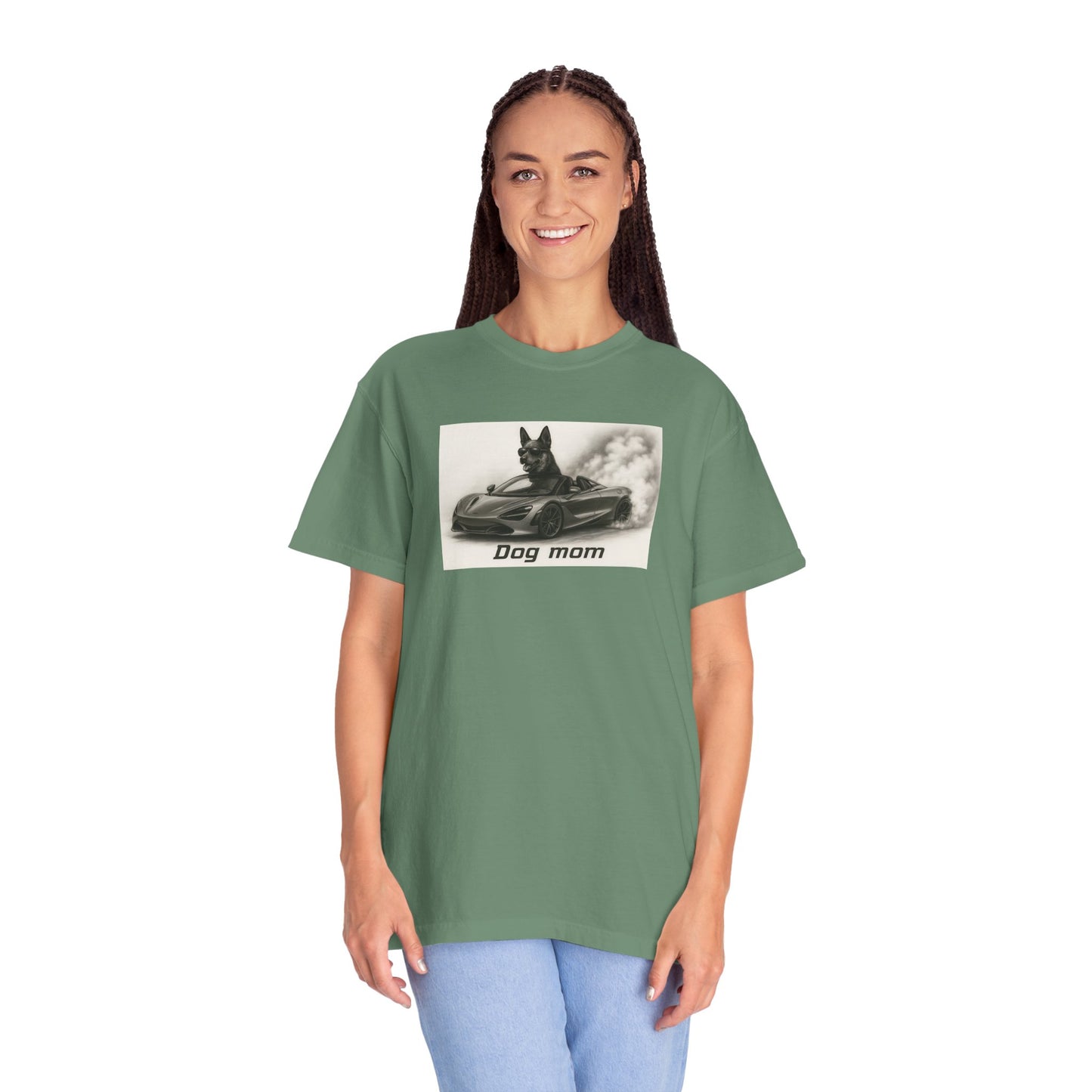 Dog Mom - Blue Heeler - “Cool Dogs in Cool Cars” T-Shirt Collection