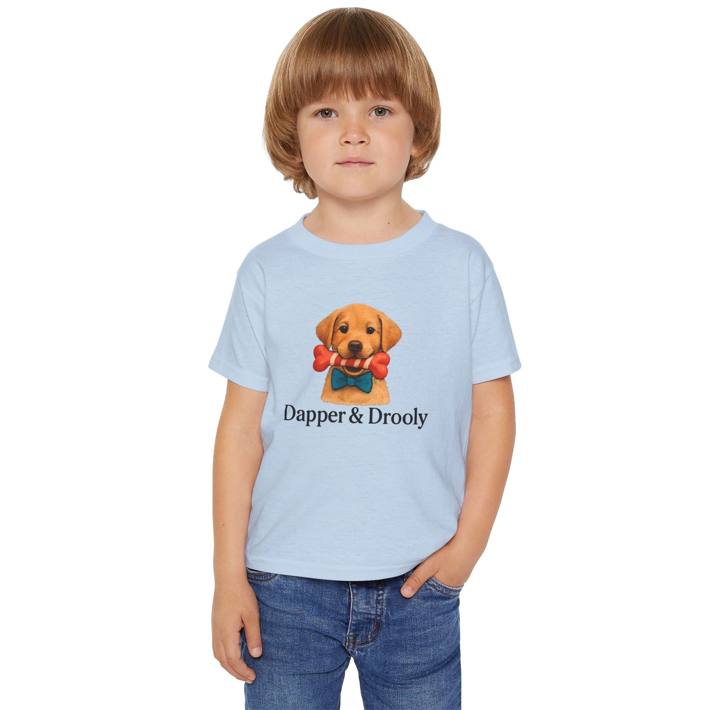 Cute Dog Graphic Toddler T-Shirt, Dapper & Drooly, Pet Lover Gift, Kids Birthday, Funny Kids Shirt, Baby Shower, Animal Lover Apparel