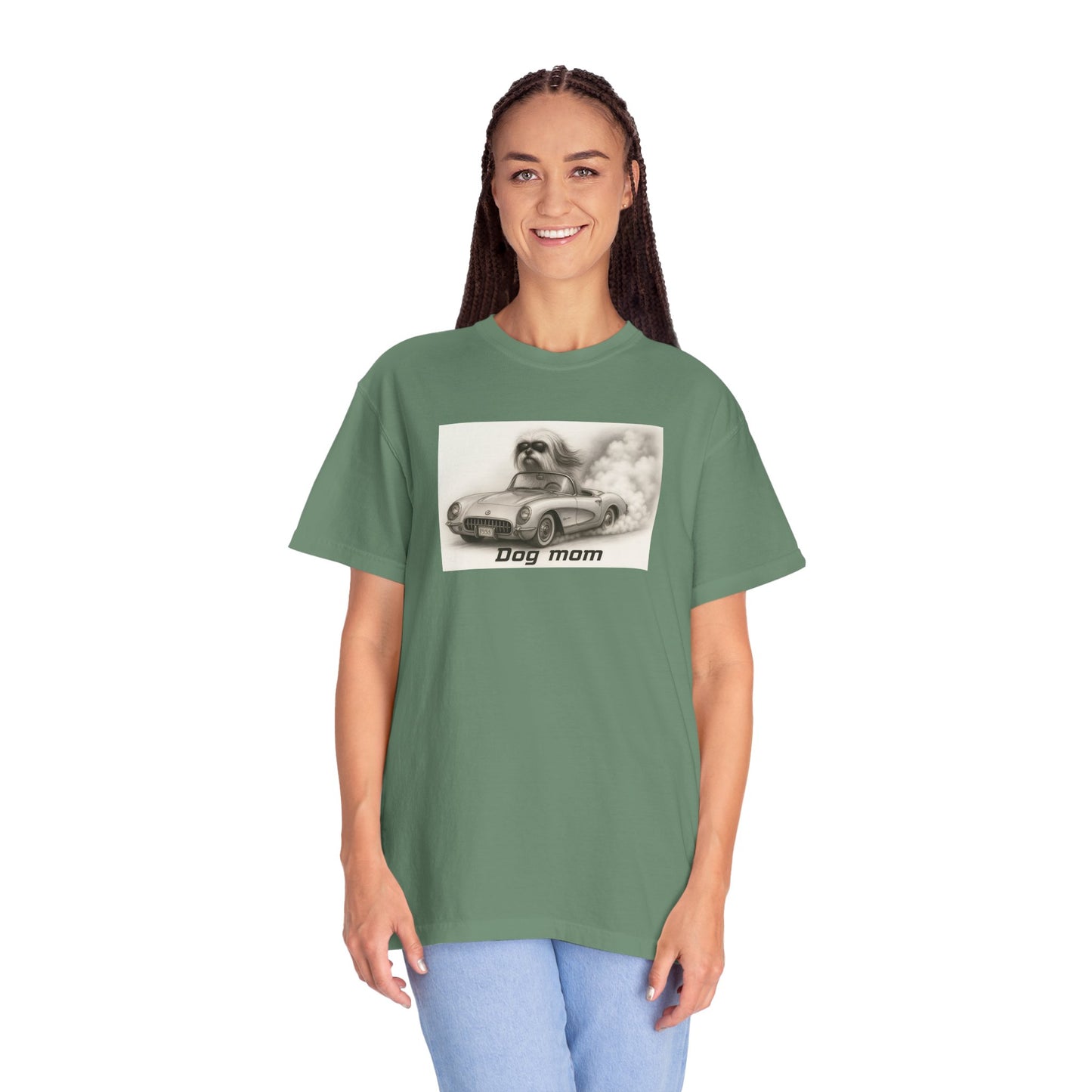 Dog Mom - Lhasa Apso- “Cool Dogs in Cool Cars” T-Shirt Collection