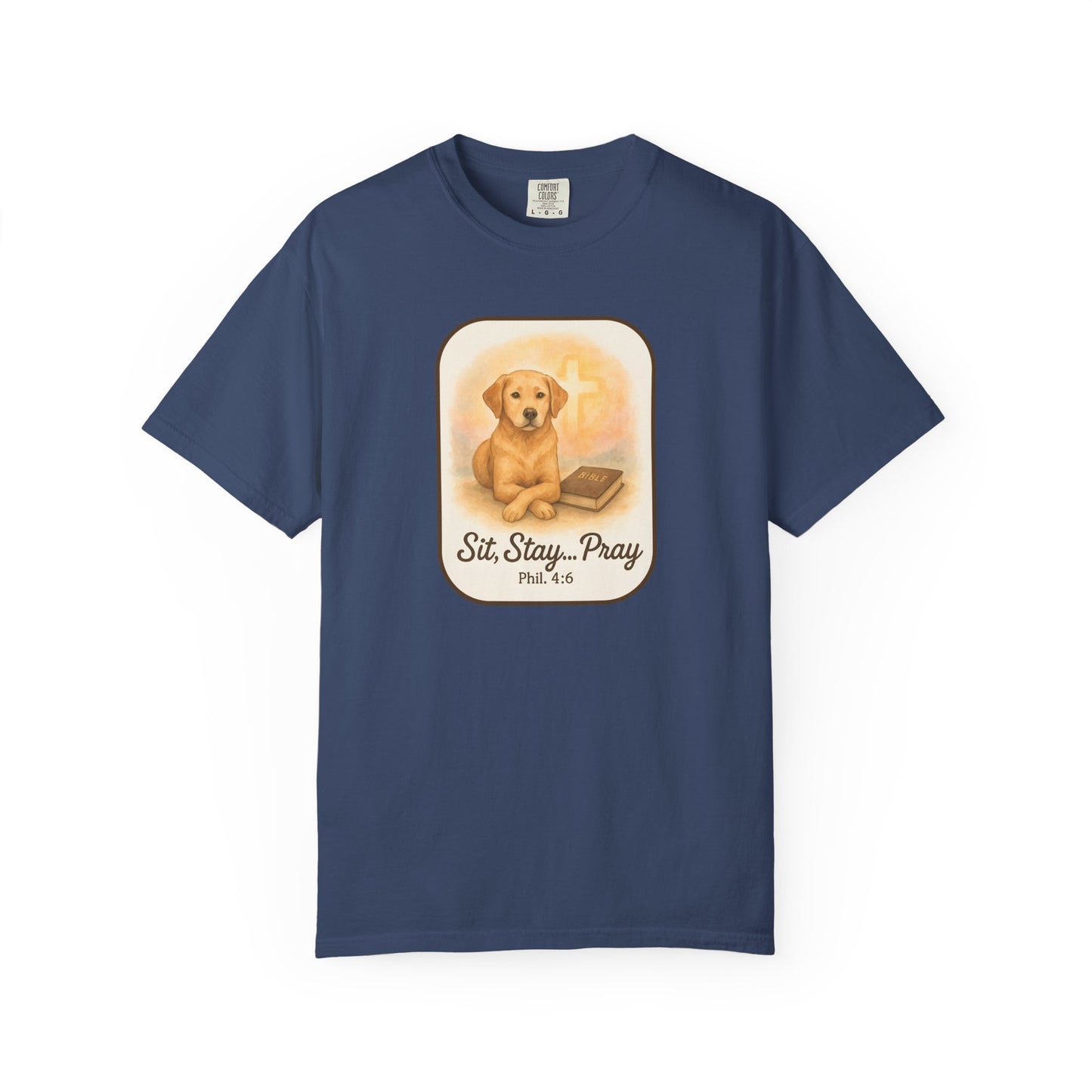 Faith-Inspired Dog Lovers T-Shirt, Unisex Tee, Gift for Pet Owners, Friendship Apparel, Casual Church Wear, Stay Pray Dog Design