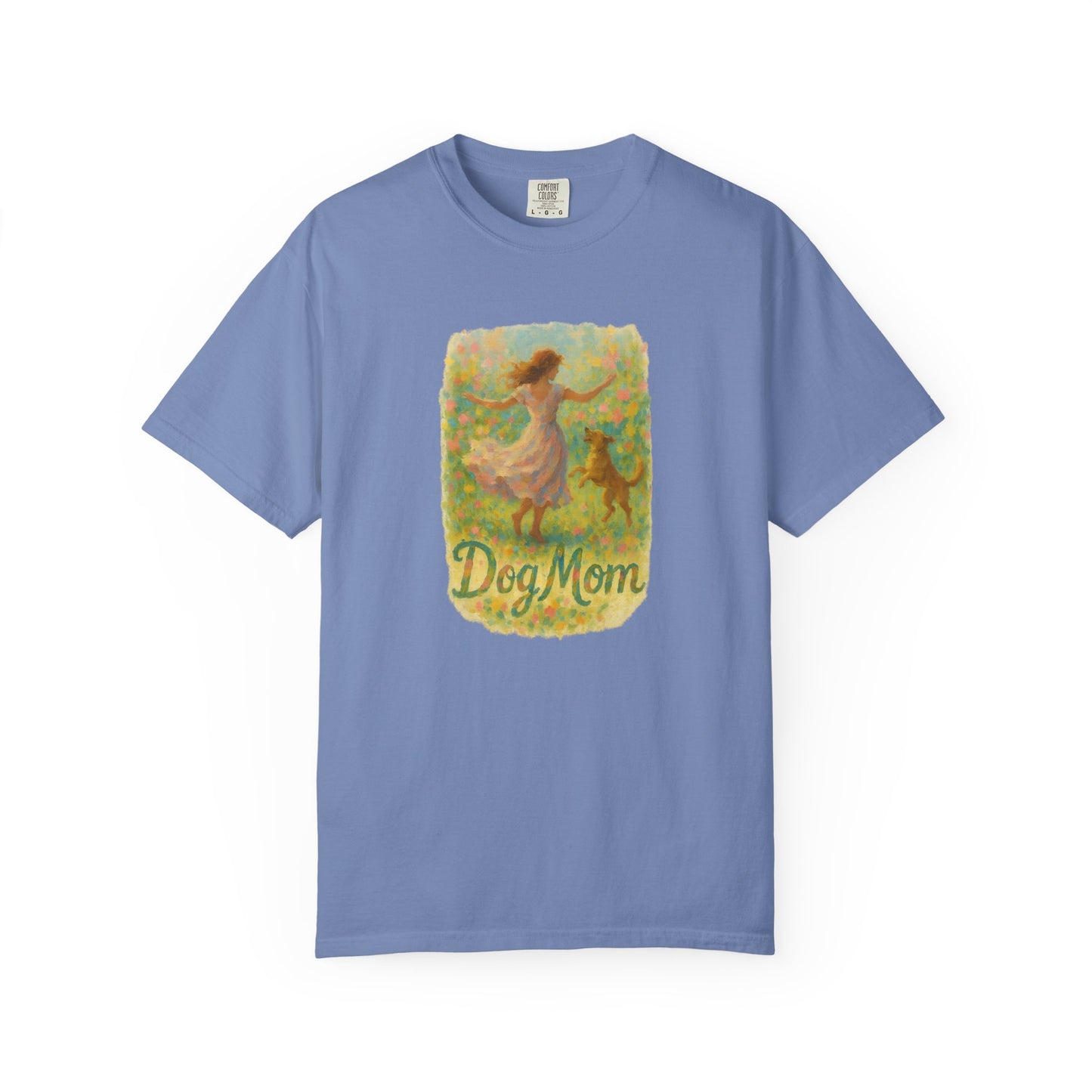 Dog Mom T-Shirt, Cute Animal Lover Tee, Gift for Pet Moms, Garment-Dyed T-Shirt, Casual Summer Shirt, Birthday Gift, Dog Lover Merchandise