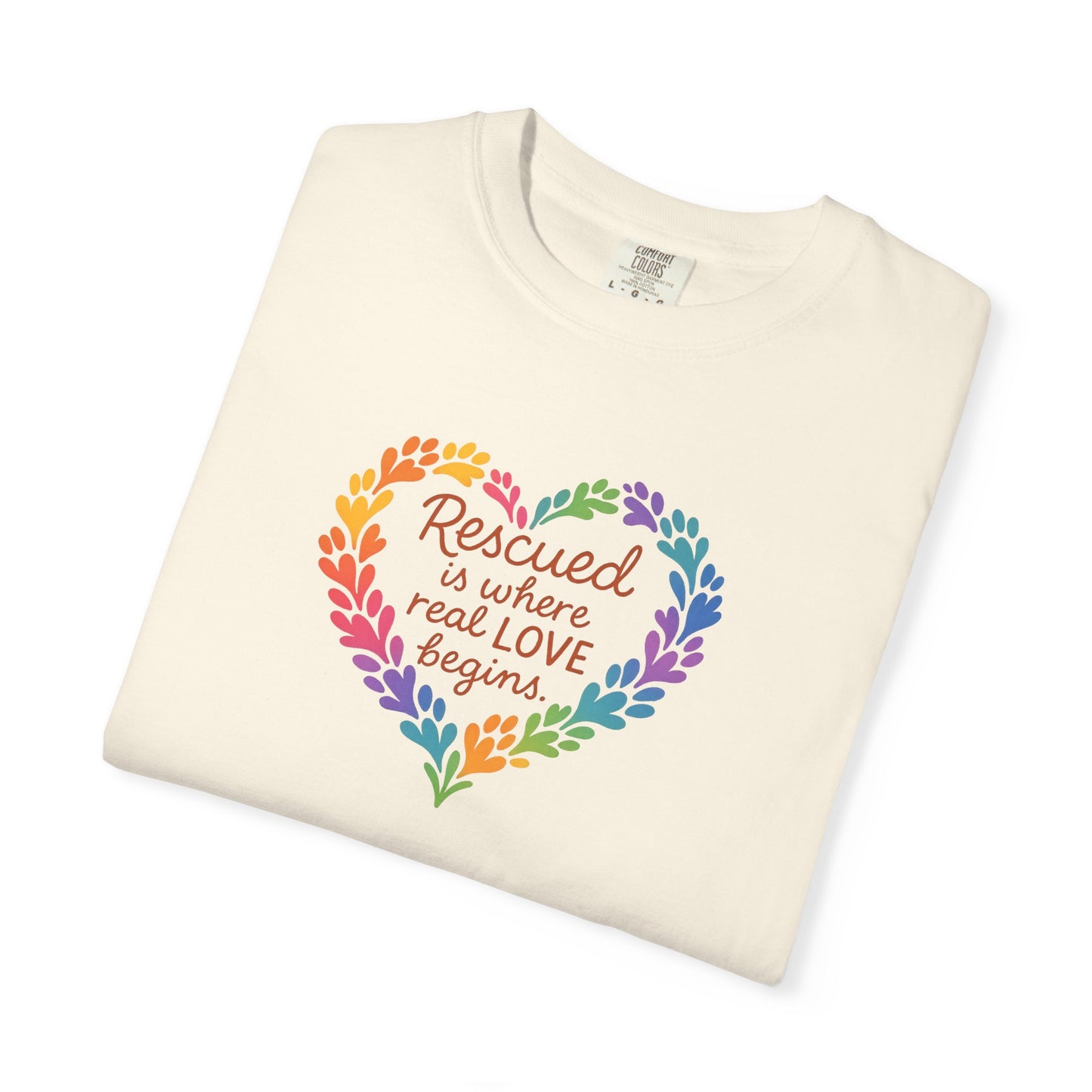 Heartwarming Rescue T-Shirt for Animal Lovers, Gift for Pet Owners, Adoption Day, Love Your Pet, Eco-Friendly Apparel