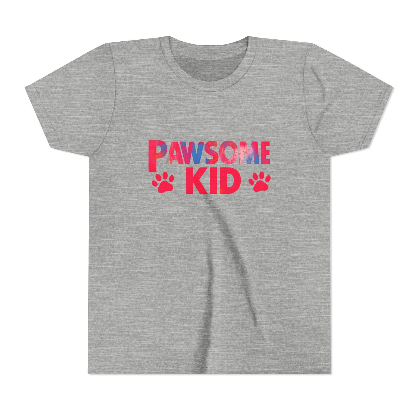 Pawsome Kid Tee, Youth Short Sleeve T-Shirt for Animal Lovers, Fun Gift for Kids Birthday, Pet Lovers Apparel, Cute Animal Shirt