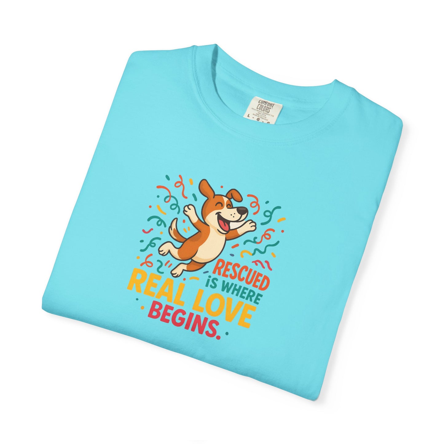 Rescue Love T-Shirt, Unisex Dog Lover Tee, Adoption Awareness Shirt, Pet Rescue Apparel, Gift for Animal Lovers