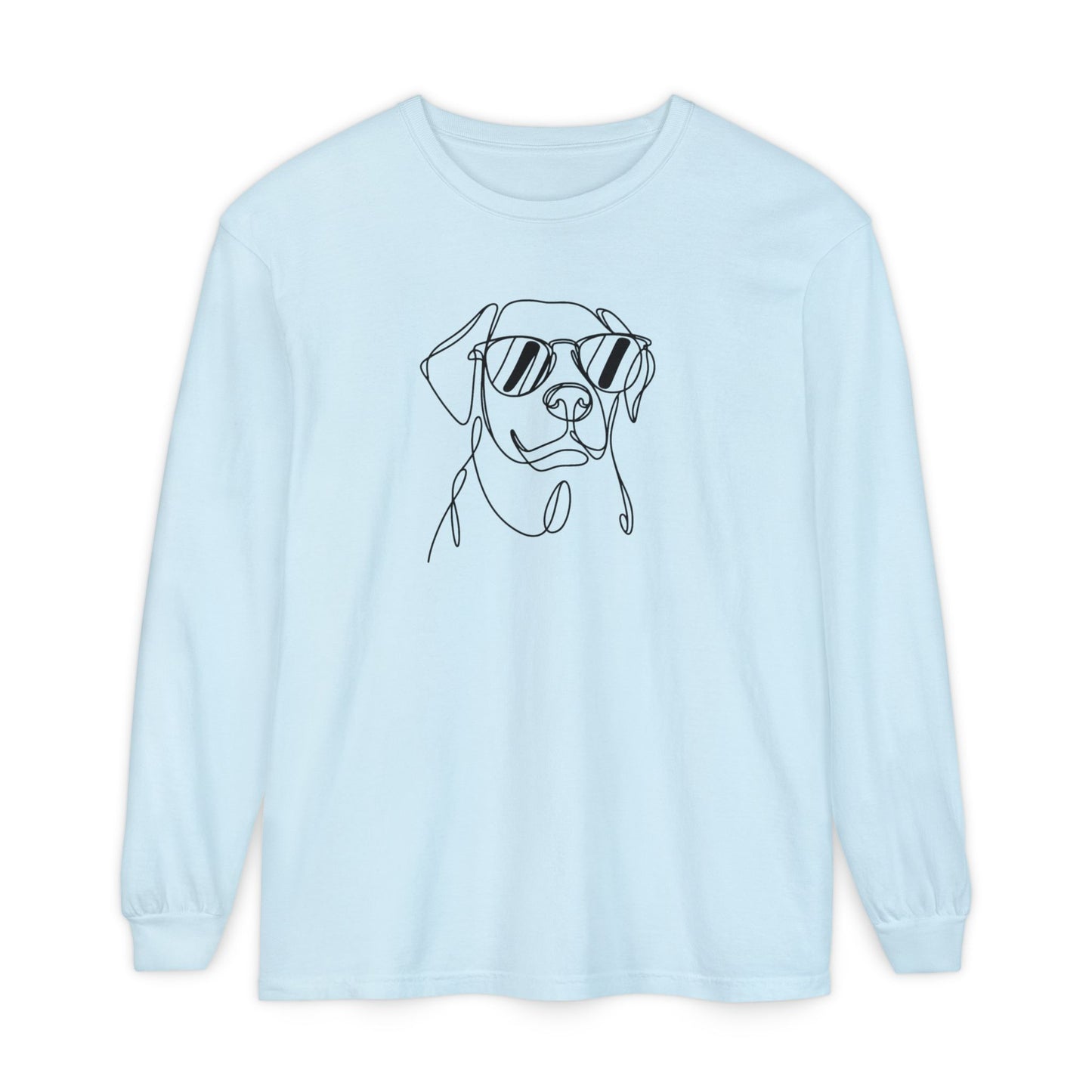 Cool Dog Long Sleeve T-Shirt | Unisex Garment-Dyed Tee
