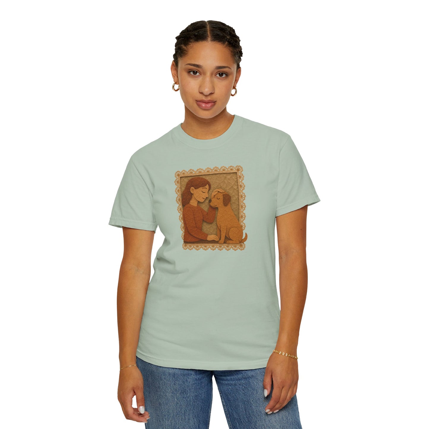 Dog Mom T-shirt - Unisex Garment-Dyed Tee for Dog Lovers