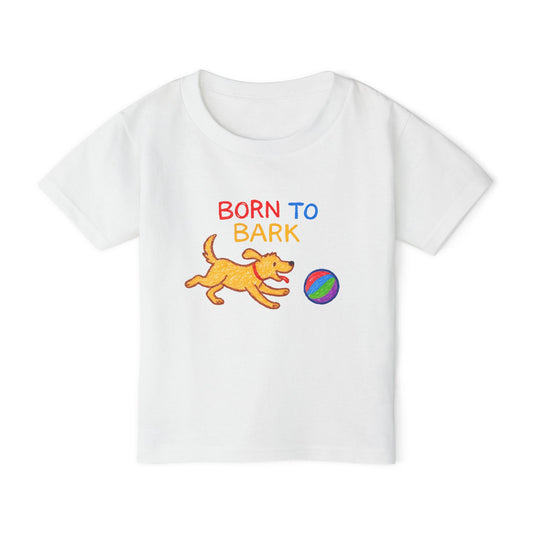 Toddler T-Shirt - Born to Bark Dog Lover Tee, Cute Pet Gift, Kids Dog Shirt, Birthday Present, Playful Puppy Love