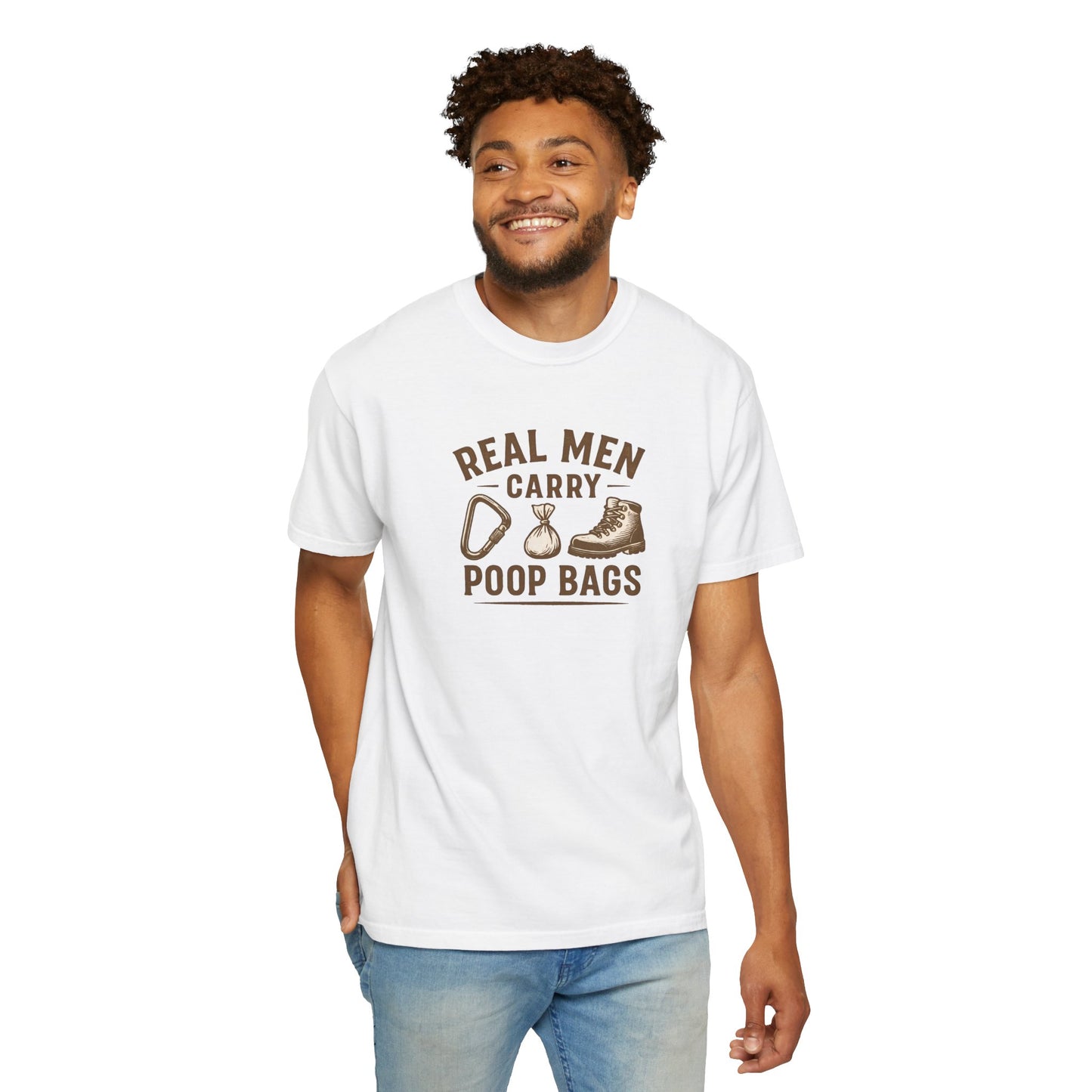 Real Men Carry Poop Bags Dog Dad T-Shirt