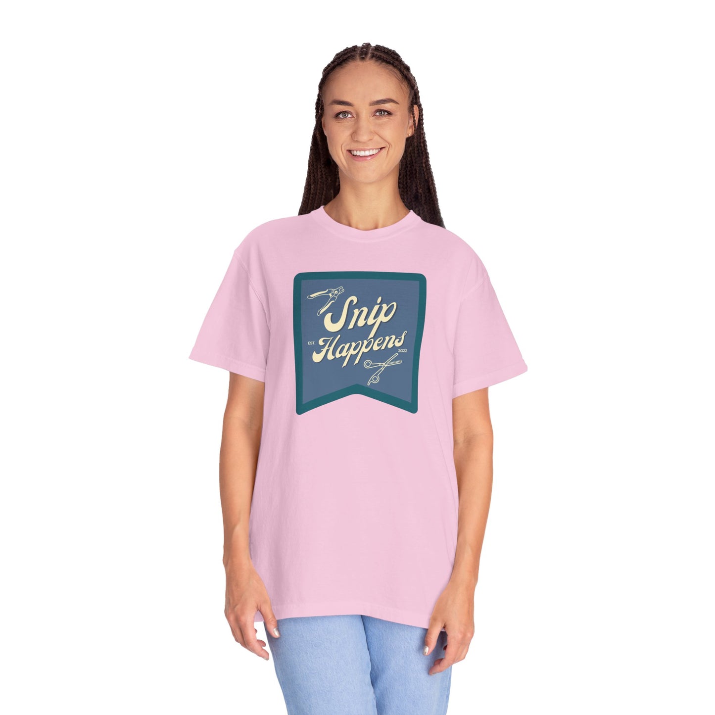Snip Happens Unisex Garment-Dyed T-Shirt - Fun & Casual Apparel for Stitching Lovers