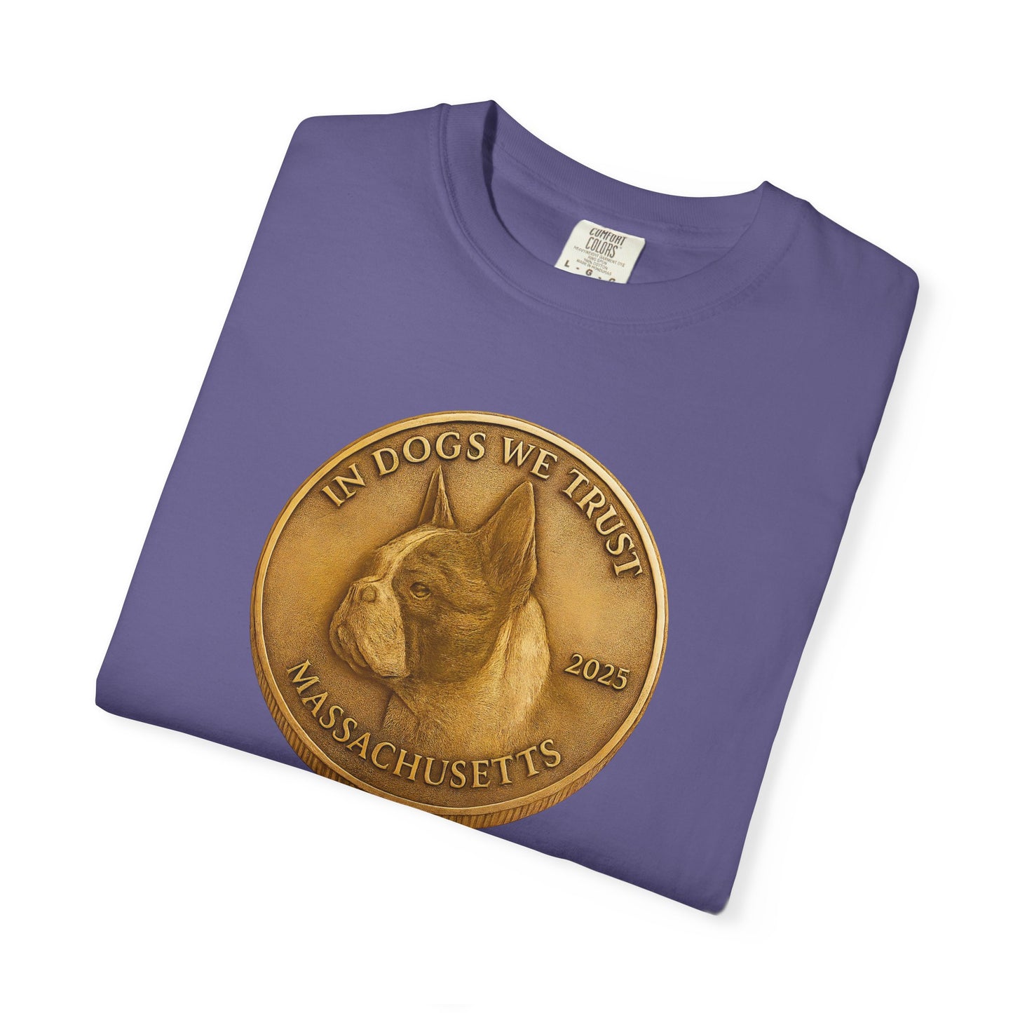 Massachusetts State Coin T-Shirt Collection - Proud Dog Breed Illustrations