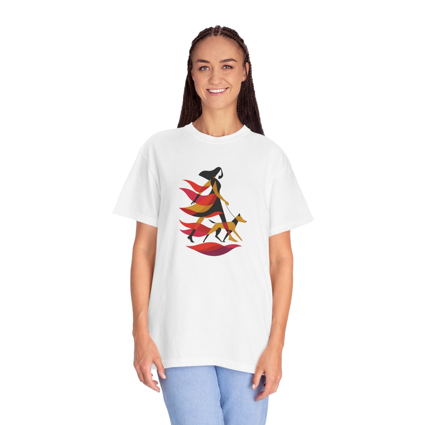 Nature-Inspired Dog Mom Walking Tee