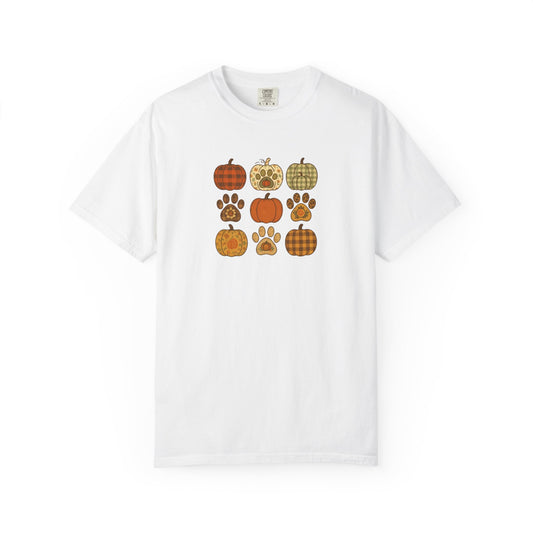 Fall Pumpkin Paw Print T-Shirt