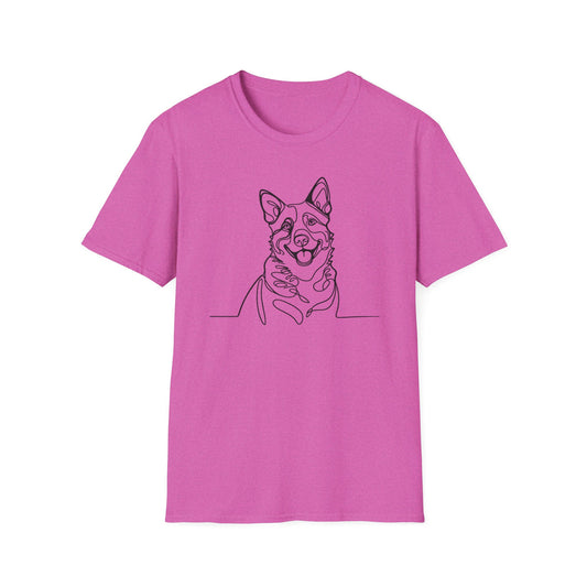 🖤 True Grit – Blue Heeler Line Art Tee