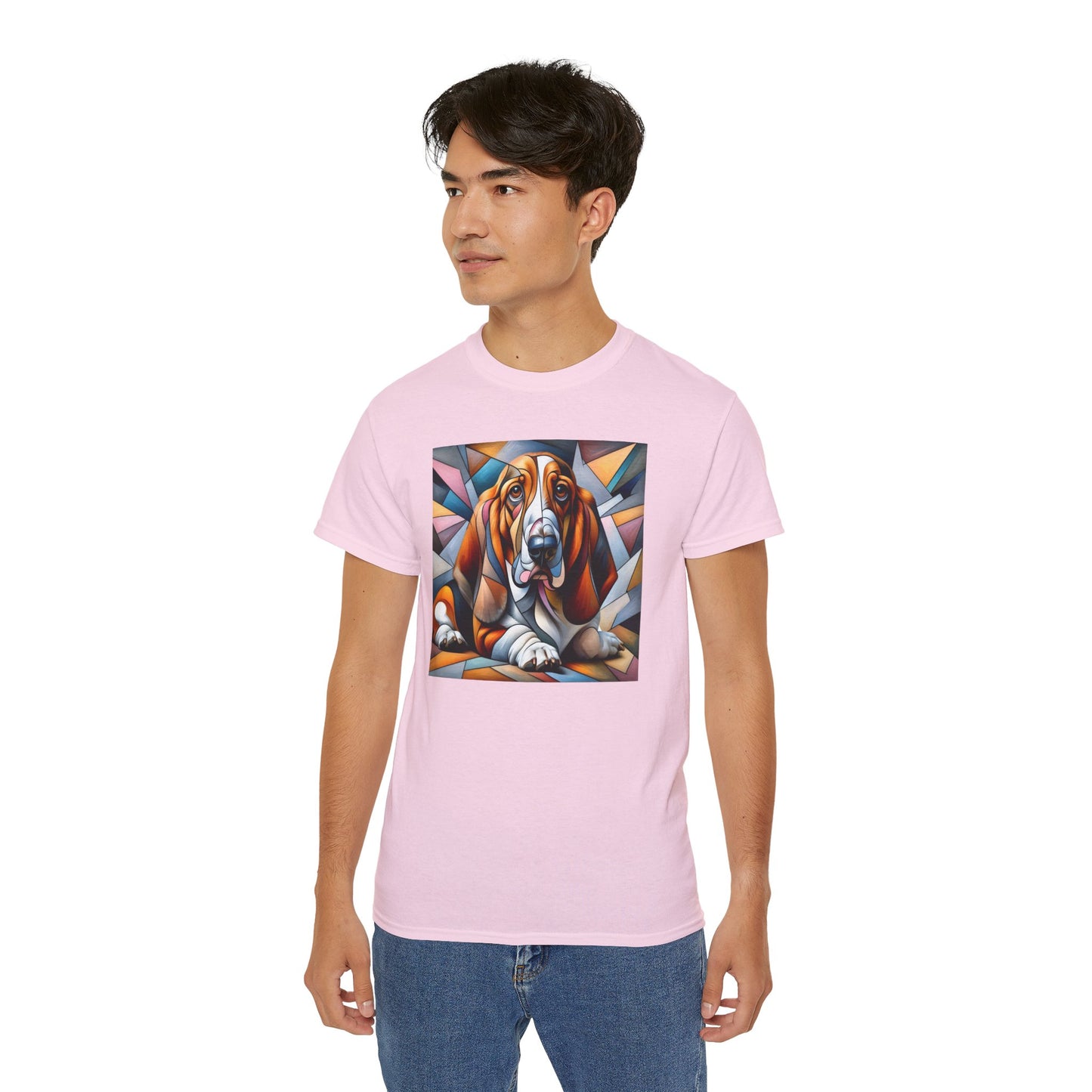 “Melancholy Muse – Petcasso Basset Hound Tee” - Perfect Gift for Dog Lovers