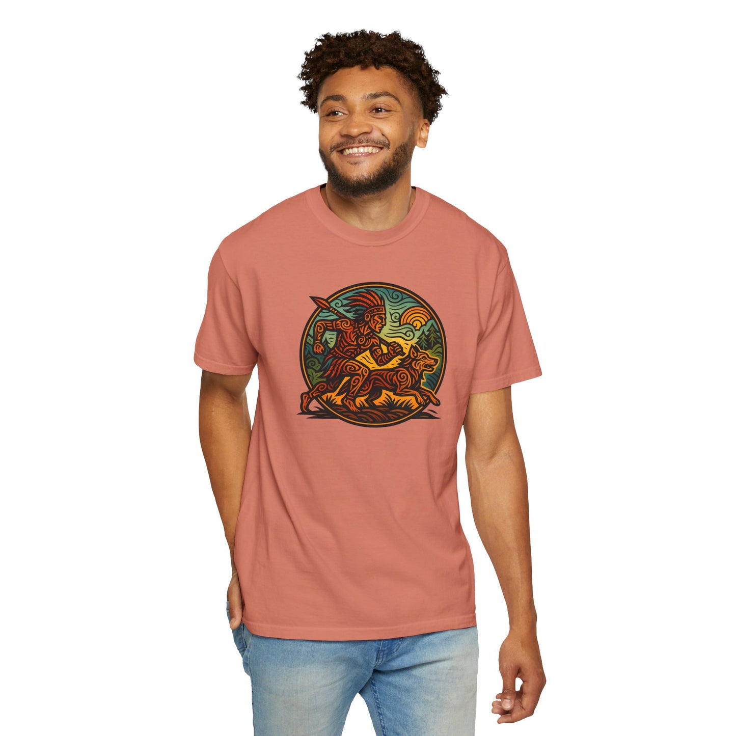 Vintage-Inspired Garment-Dyed T-Shirt, Artistic Tee for Nature Lovers, Perfect Gift for Birthdays, Casual Outings, Eco-Friendly Fashion