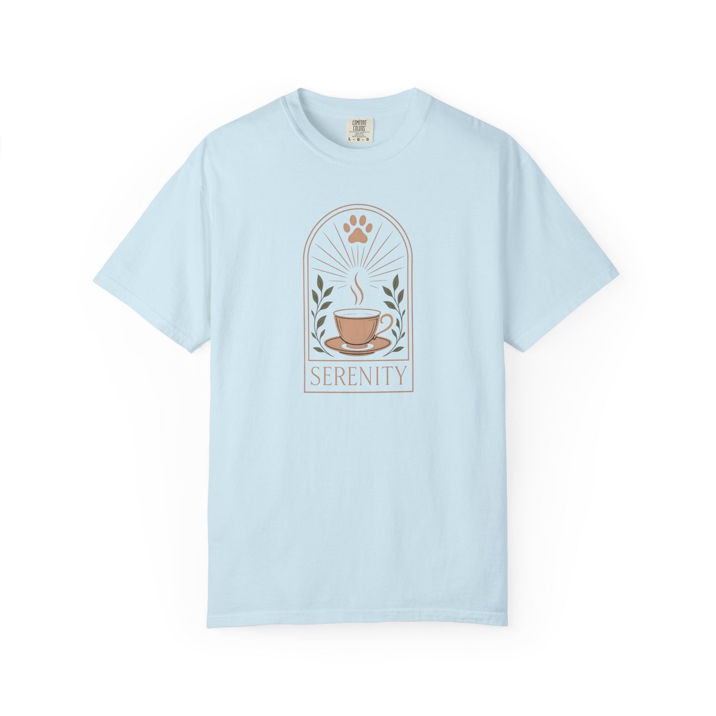 Serenity Coffee and Paws T-Shirt, Unisex Garment-Dyed Tee for Comfort, Perfect Gift for Pet Owners, Relaxation Apparel, Summer Casual [...]