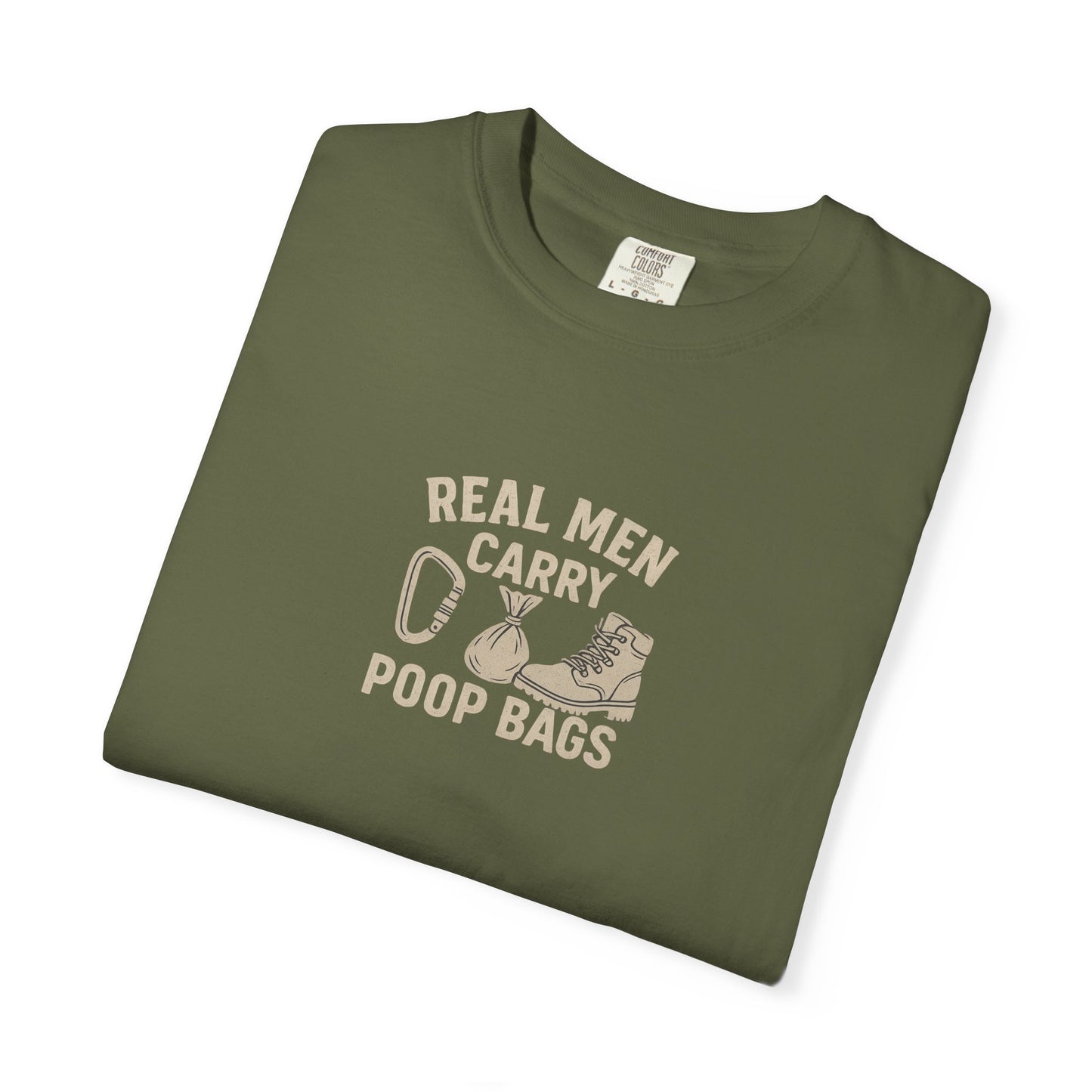 Real Men Carry Poop Bags Dog Dad T-Shirt