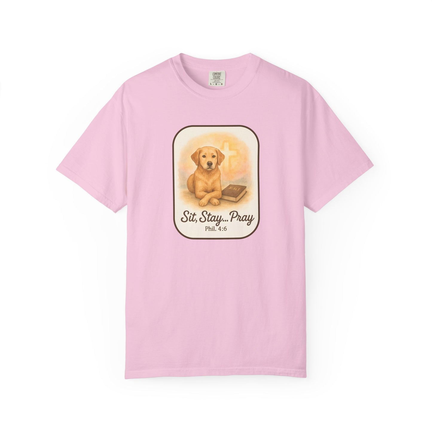 Faith-Inspired Dog Lovers T-Shirt, Unisex Tee, Gift for Pet Owners, Friendship Apparel, Casual Church Wear, Stay Pray Dog Design