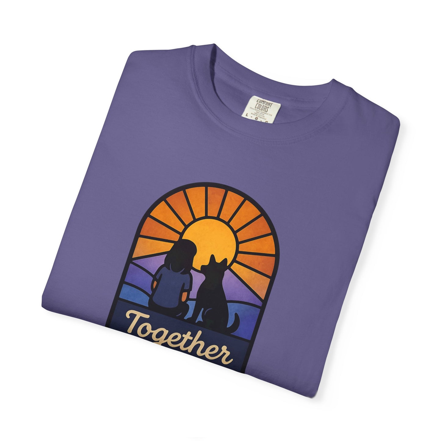 Together Sunset Graphic T-Shirt, Unisex Tee for Families, Casual Wear, Gift for Nature Lovers, Summer Vibe Apparel, Retro Style Shirt