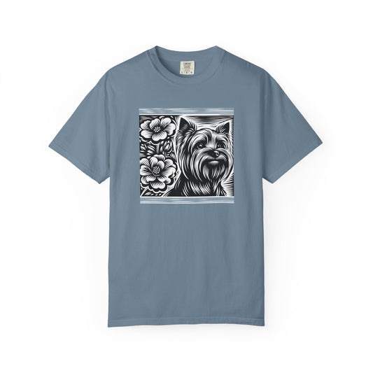 Cute Yorkie Floral T-Shirt for Dog Lovers