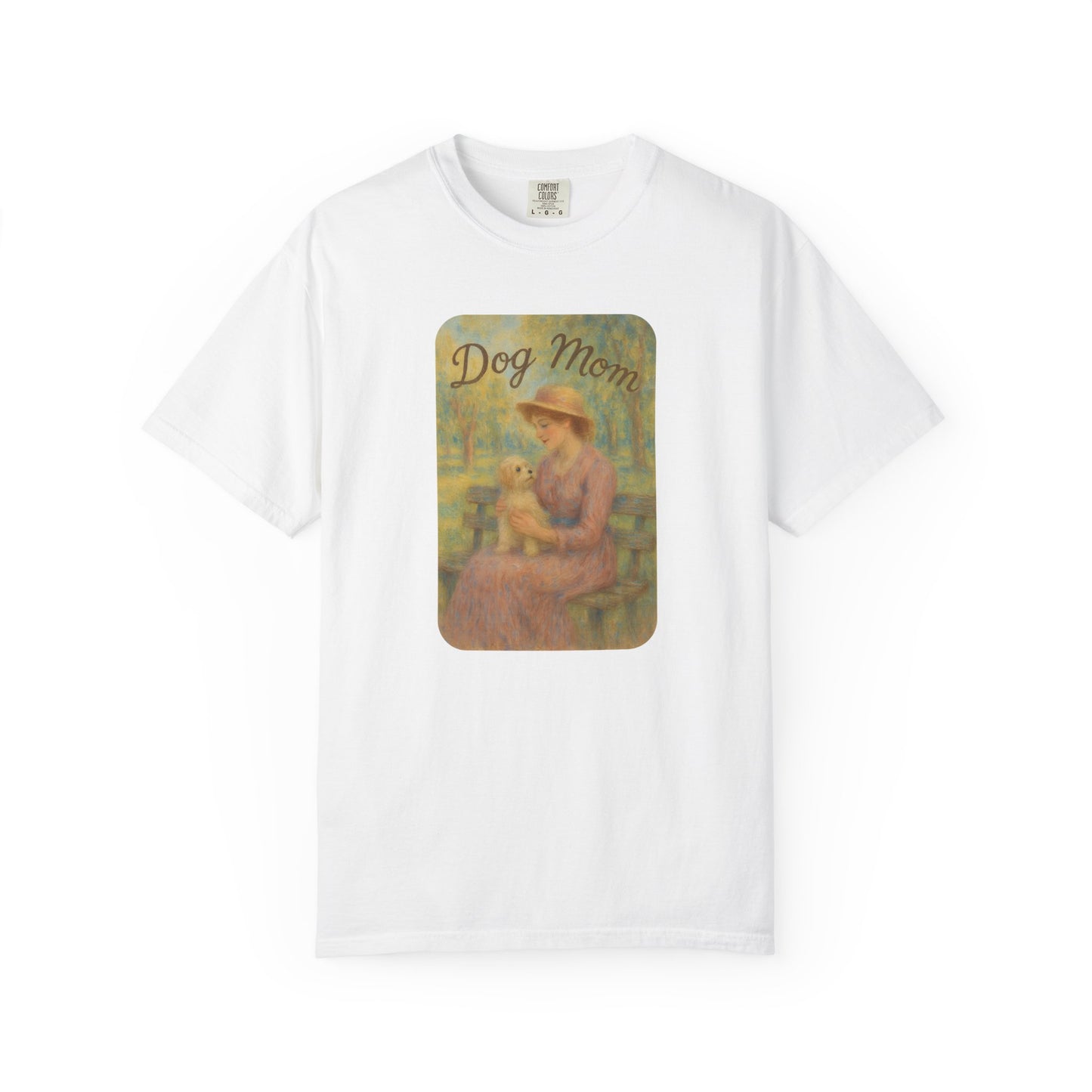 Dog Mom Garment-Dyed T-Shirt - Perfect Gift for Pet Lovers, Casual Wear, Dog Owners, Mother's Day, Dog-Themed Apparel