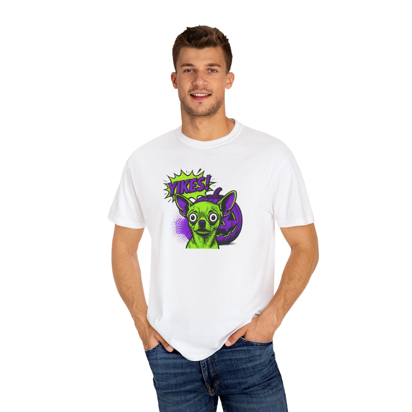 Yikes! Spooky Green Chihuahua T-Shirt