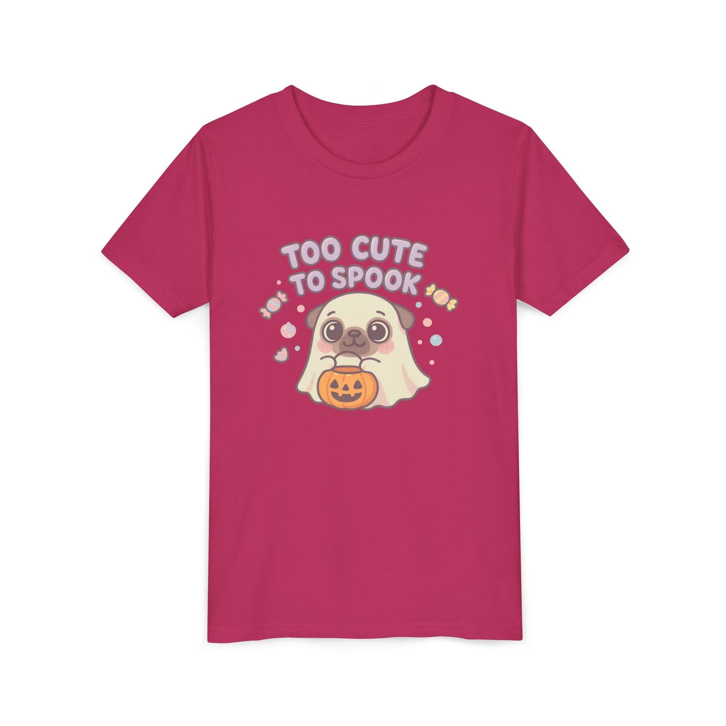 Cute Halloween Ghost Youth Tee, Spooky Shirt for Kids, Halloween Apparel, Trick or Treat T-Shirt, Funny Kids' Shirt