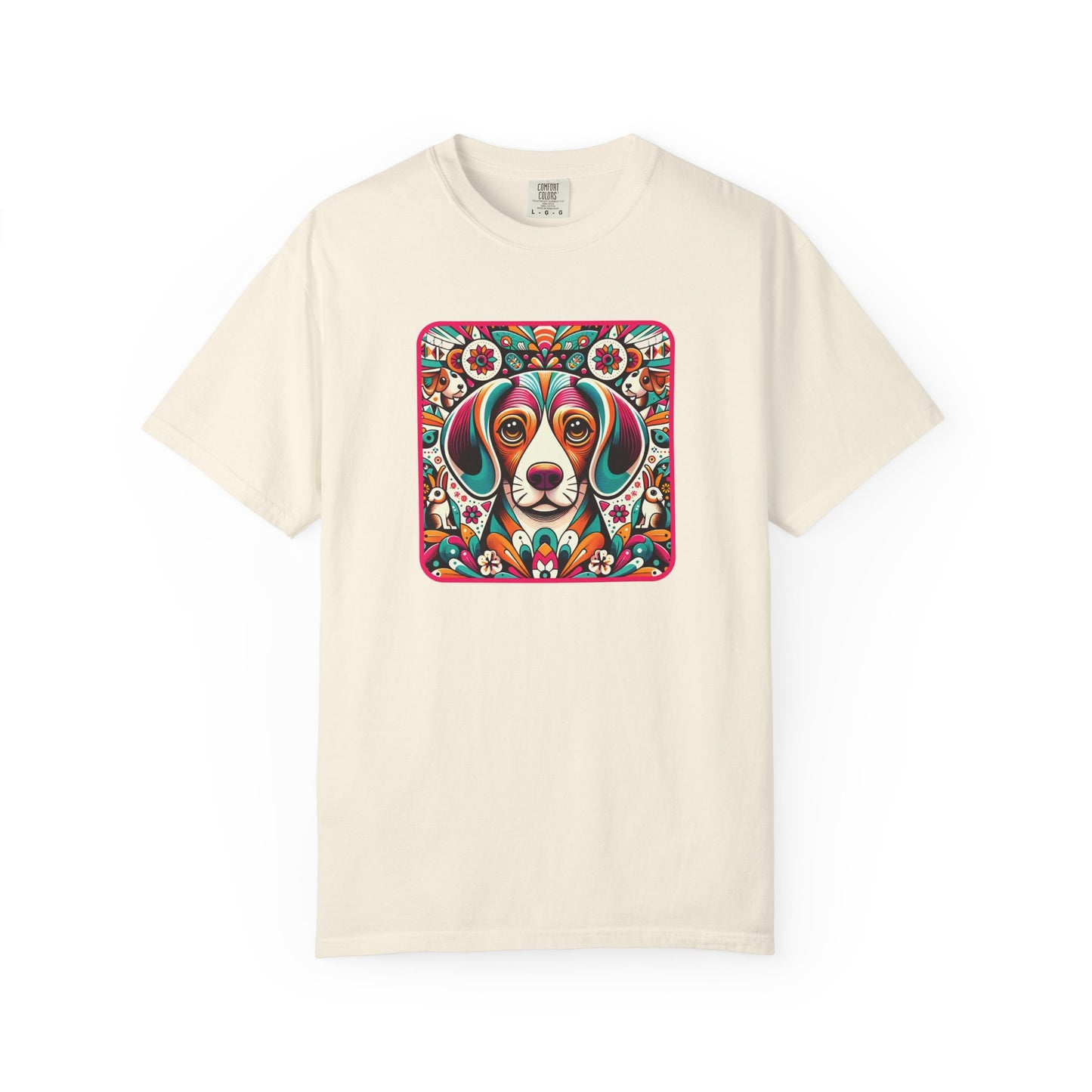 Colorful Dog Art T-Shirt - Perfect for Animal Lovers