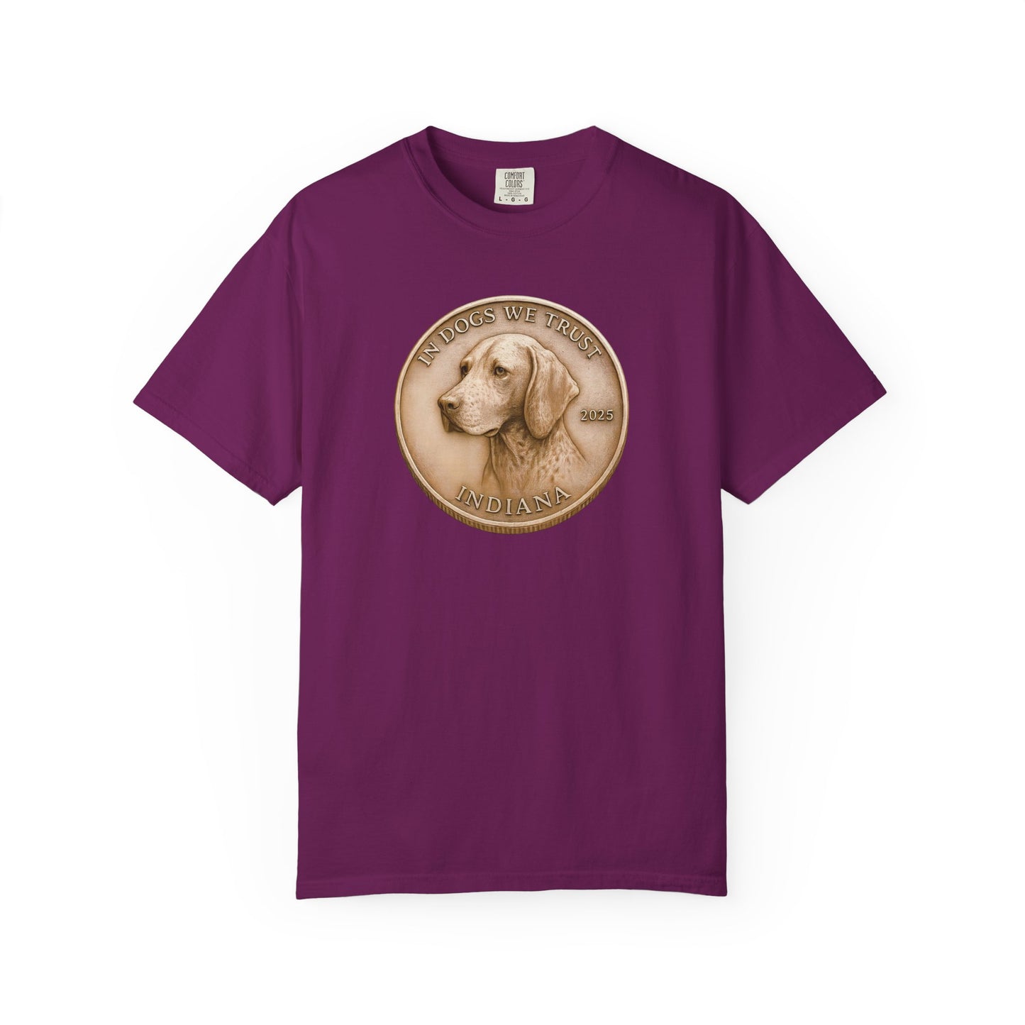 Indiana State Coin T-Shirt Collection - Proud Dog Breed Illustrations