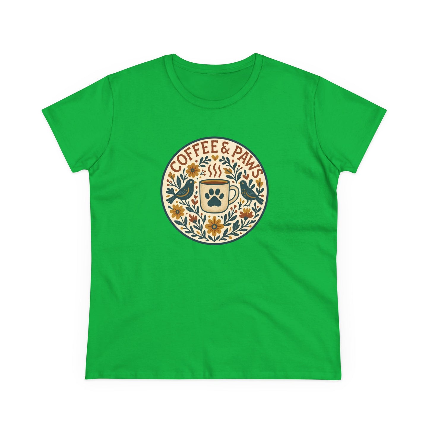 Cozy Coffee & Paws Tee, Casual Animal Lover T-Shirt, Gift for Pet Owners, Cute Coffee Shirt, Summer Essentials, Coffee Lover Apparel
