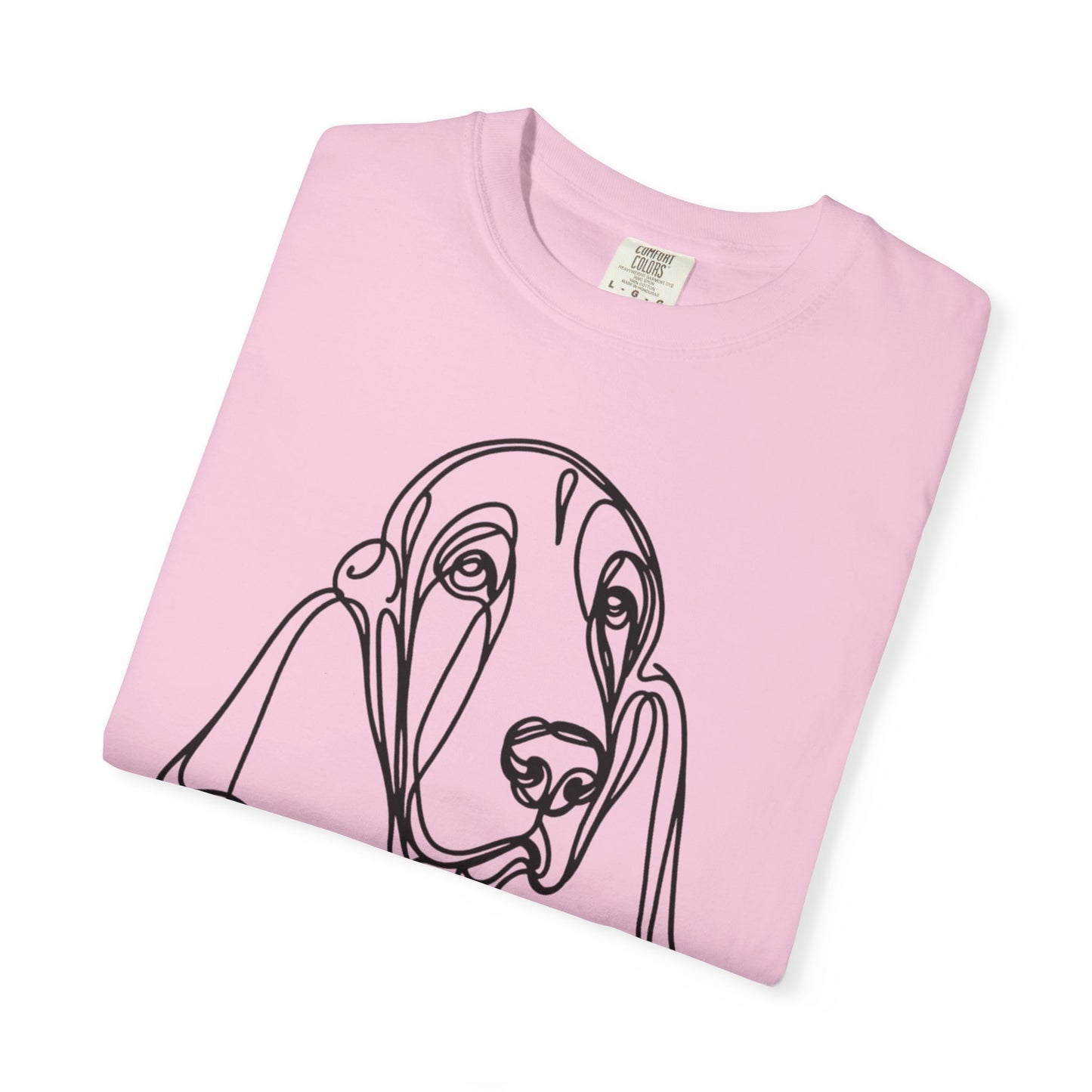 Basset Hound Line Art T-Shirt | Unisex Garment-Dyed Tee