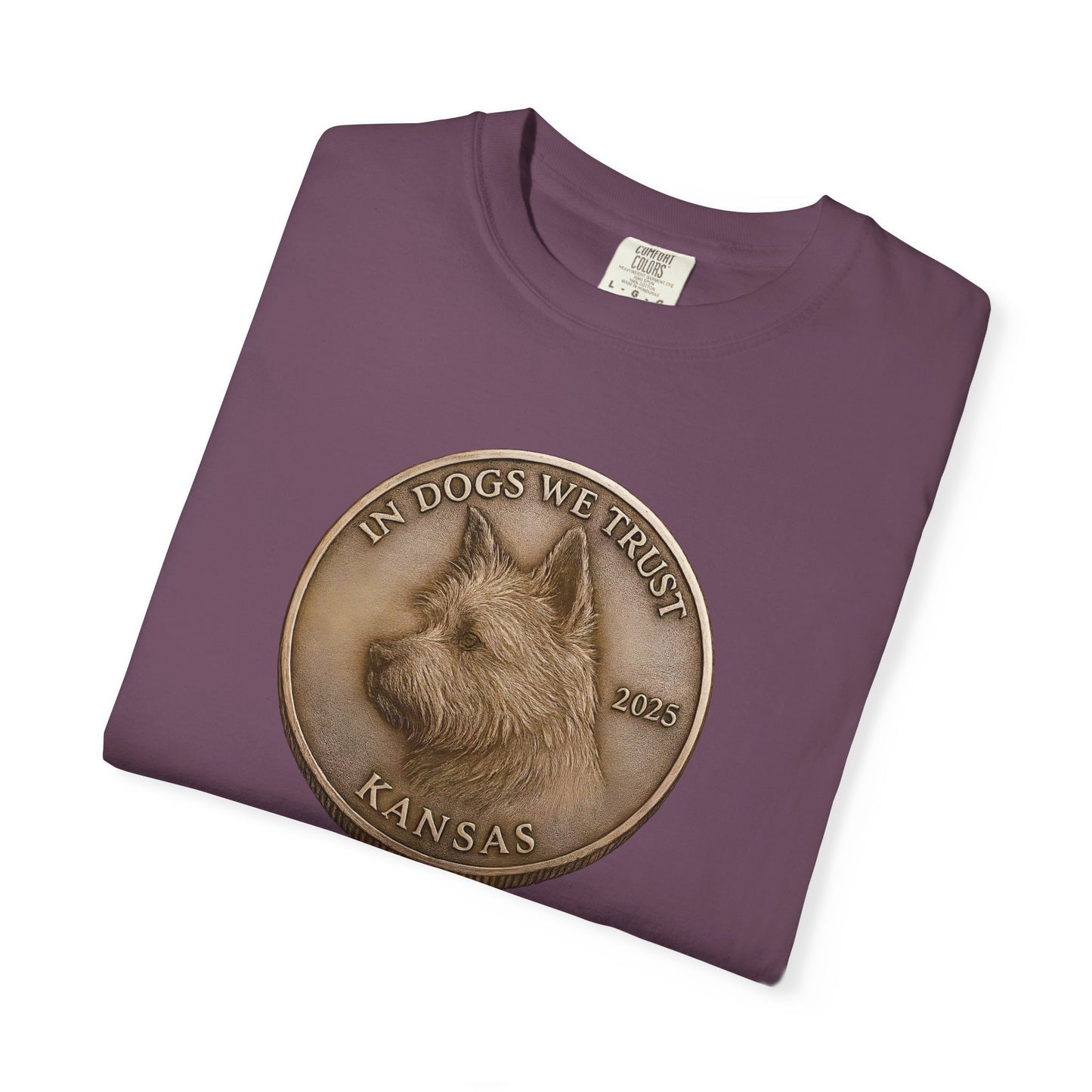Kansas State Coin T-Shirt Collection - Proud Dog Breed Illustrations