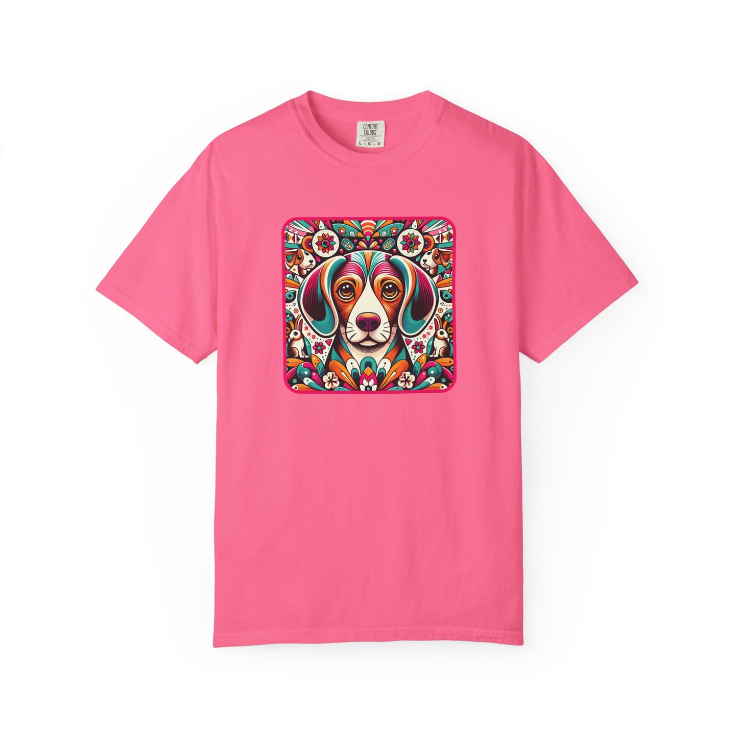 Colorful Dog Art T-Shirt - Perfect for Animal Lovers