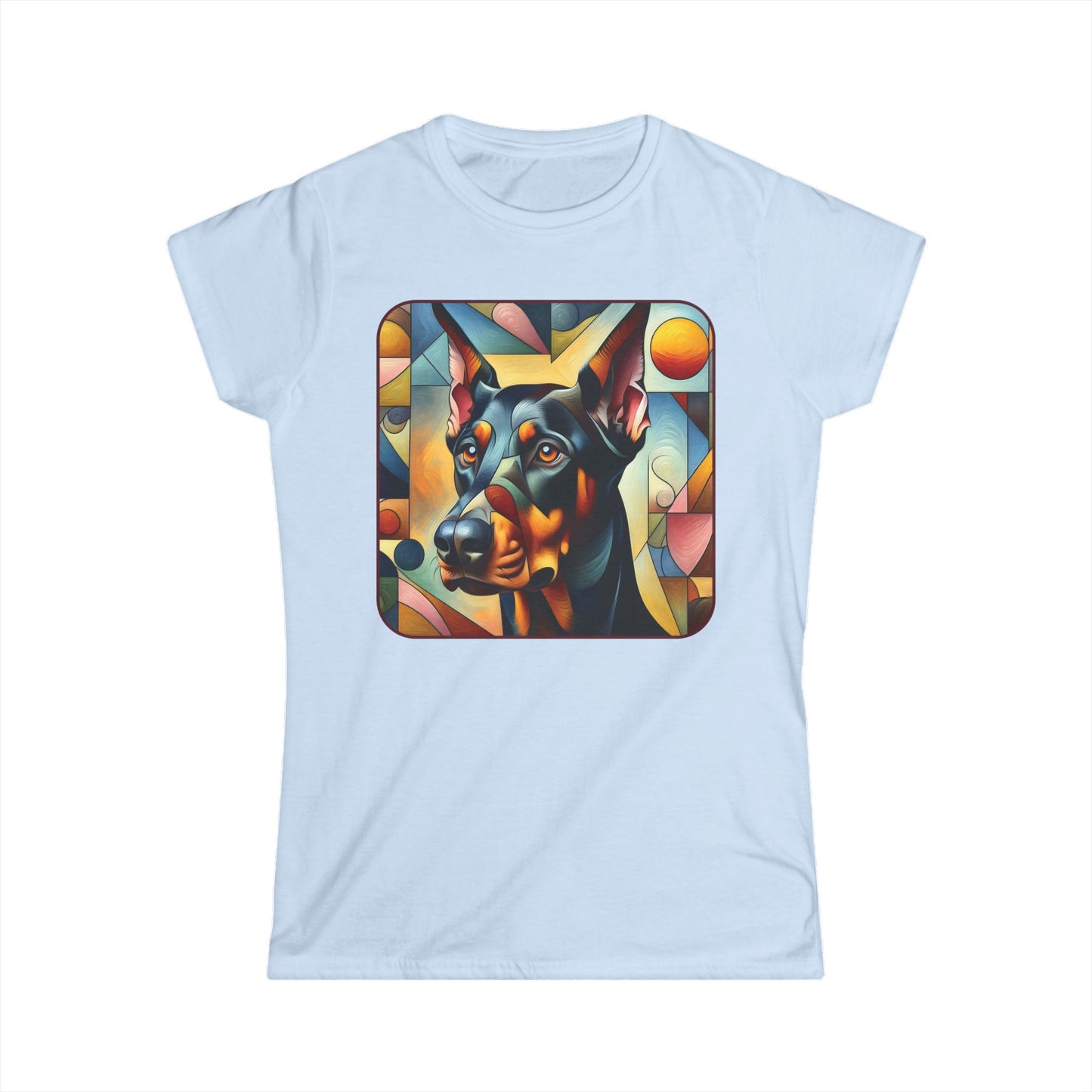Doberman Pinscher Petcasso Graphic Print Tee-Shirt