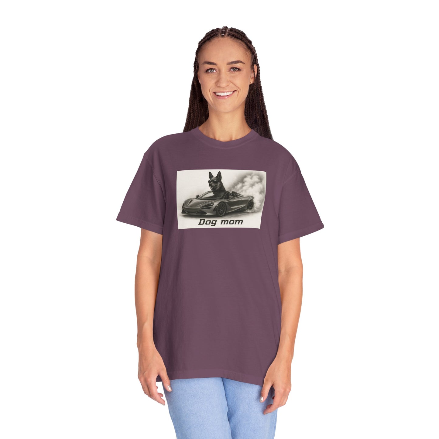 Dog Mom - Blue Heeler - “Cool Dogs in Cool Cars” T-Shirt Collection