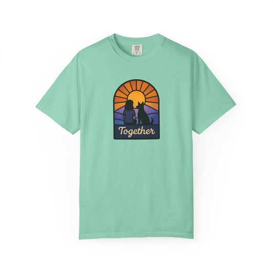 Together Sunset Graphic T-Shirt, Unisex Tee for Families, Casual Wear, Gift for Nature Lovers, Summer Vibe Apparel, Retro Style Shirt