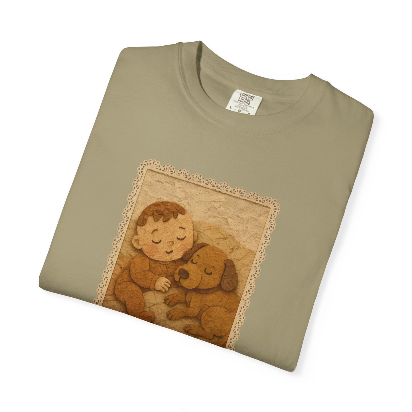 Cute Baby & Puppy Graphic Tee, Cozy Shirt for Dog Lovers and Parents, Gifts for Baby Showers, Birthdays, or Any Celebration