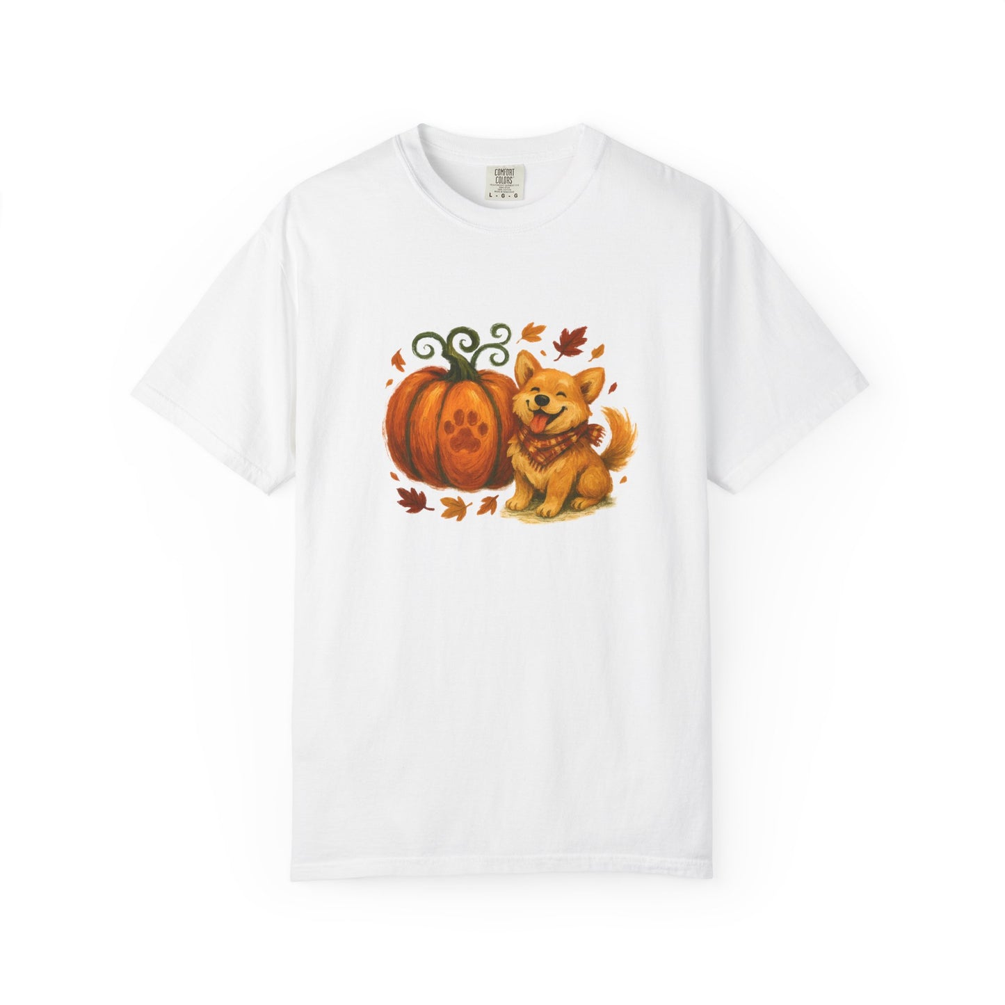 Autumn Corgi with a Pumpkin T-Shirt