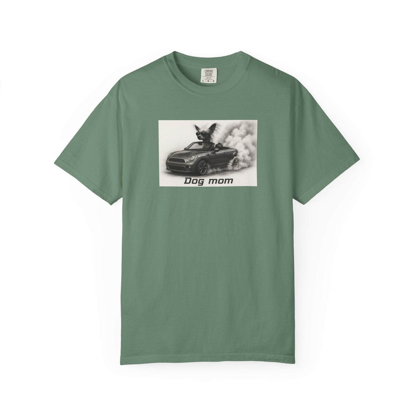 Dog Mom - Chinese Crested- “Cool Dogs in Cool Cars” T-Shirt Collection