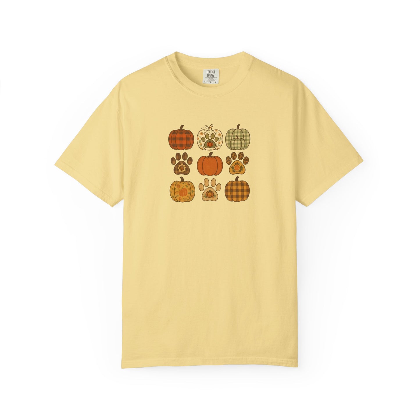 Fall Pumpkin Paw Print T-Shirt