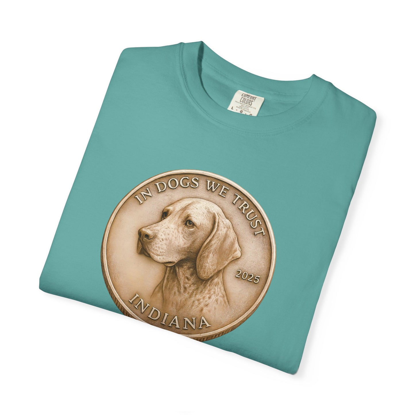 Indiana State Coin T-Shirt Collection - Proud Dog Breed Illustrations
